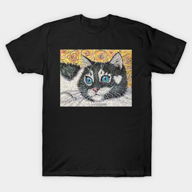 Tuxedo cat T-Shirt by SamsArtworks